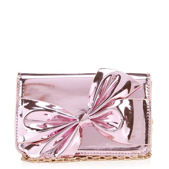 Pink Metallic Bow